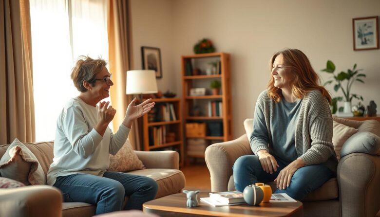 gentle humor to reduce tension