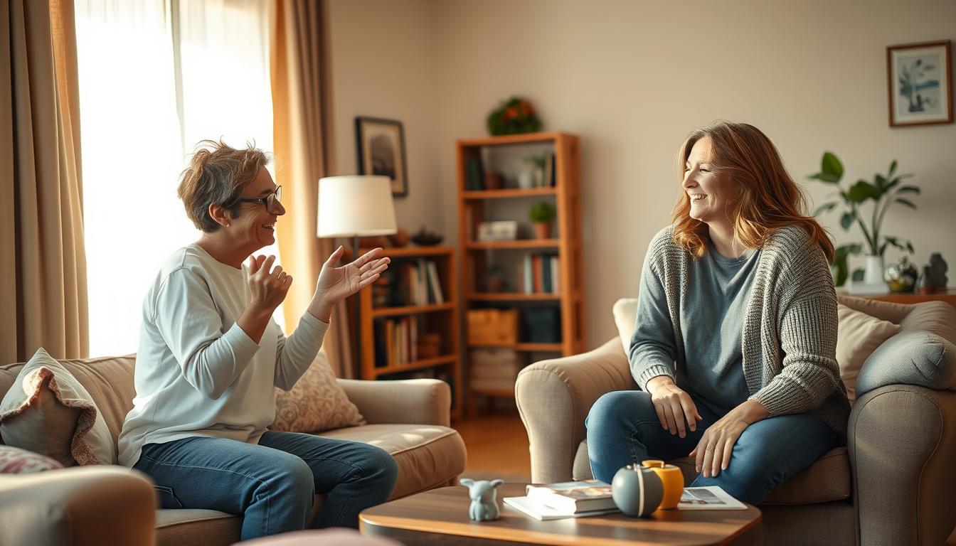 gentle humor to reduce tension