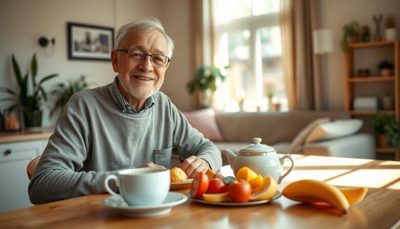 senior enjoying daily routine