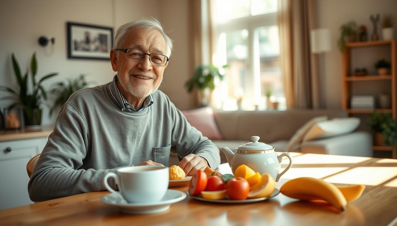 senior enjoying daily routine