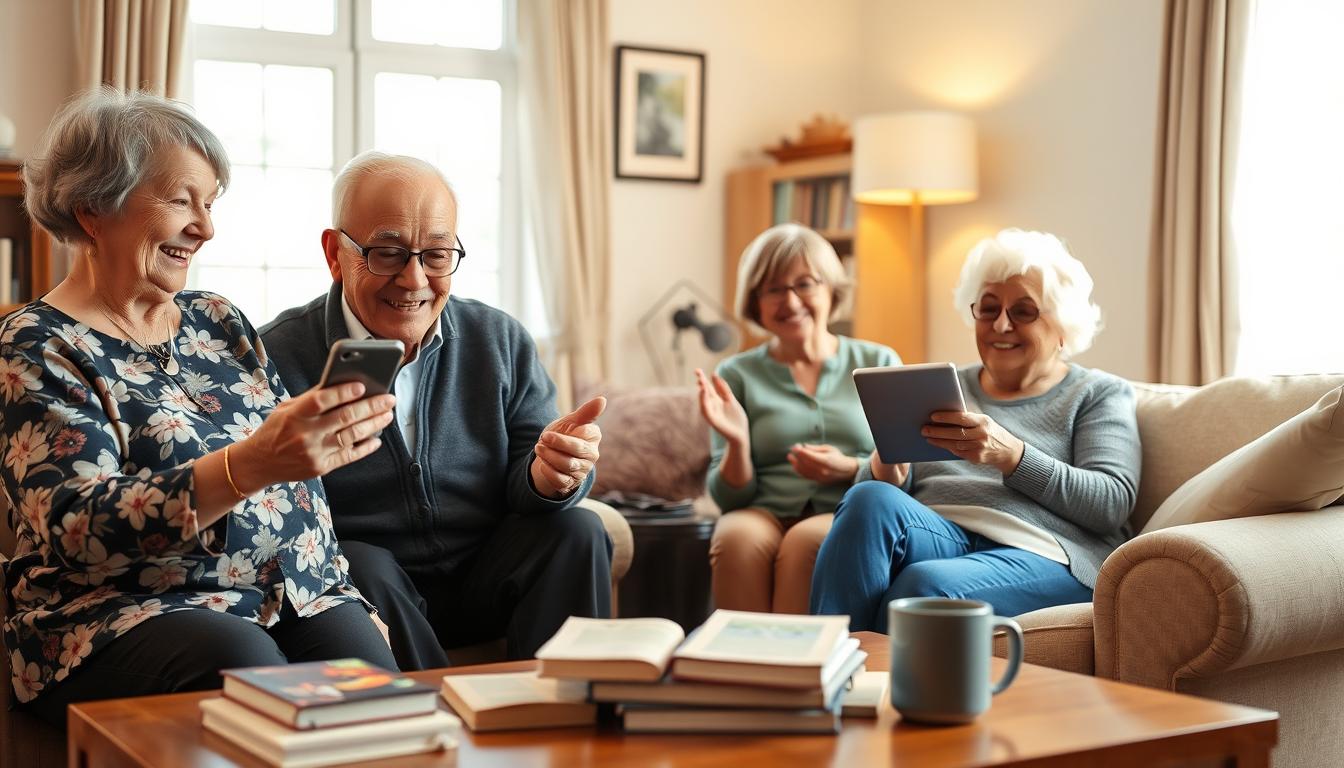 seniors using smartphone technology